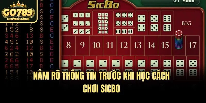Nắm rõ thông tin trước khi học cách chơi Sicbo